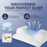 Memory Foam Beauty Sleep Pillow for Neck and Shoulder Pain - Side View