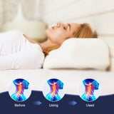 Memory Foam Beauty Sleep Pillow for Neck and Shoulder Pain - 45-Degree Angle