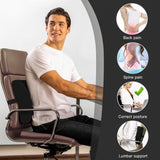Memory Foam Lumbar Back Support Cushion Seat Set - Top-Down View
