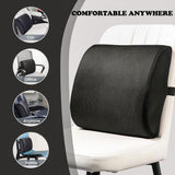 Memory Foam Lumbar Back Support Cushion Seat Set - 45-Degree Angle