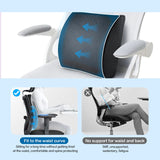 Bamboo Memory Foam Lumbar Support Cushion - Top-Down View