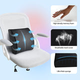 2 Pack Memory Foam Lumbar Support Cushion with Black Cover - Side View