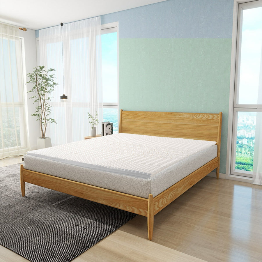 8cm Memory Foam Mattress Topper with Bamboo Cover - Double, image 3