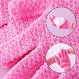 LIVING TODAY Exfoliating Gloves Pink - Top-Down View