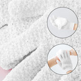 LIVING TODAY Exfoliating Gloves White - Top-Down View