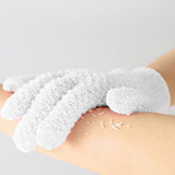LIVING TODAY Exfoliating Gloves White - 45-Degree Angle