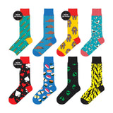 Colorful Socks - 8 Pairs Funny Colorful Dress Socks one Size 5-13 Men Socks Women Socks - Side View