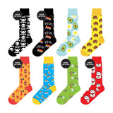 Colorful Socks - 8 Pairs Funny Colorful Dress Socks one Size 5-13 Men Socks Women Socks - 45-Degree Angle