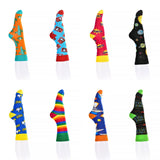 8 Pairs Fashion Novelty Funny Socks one Size 5-13 Men and Women Socks #3 - Front View