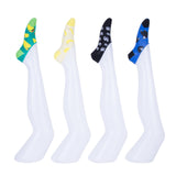 8 Pairs Unisex Novelty No Show Sock Cotton #1 - Top-Down View