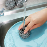 Stainless Steel Kitchen Cleaning Scourers 12Pcs - Front View