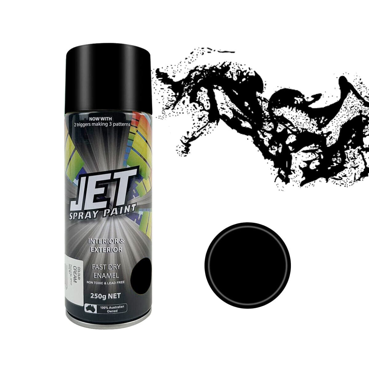 3PK 250g Spray Paint Can For Interior and Exterior 26 colours Fast Dry - Gloss Green