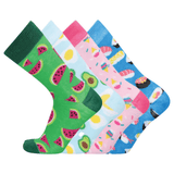 4pk Novelty Socks Gift Box - Yellow Box - Front View