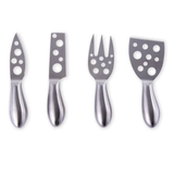 Clevinger Hobson 4 Piece Stainless Steel Cheese Knife Set With Magnetic Block - Front View