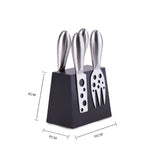 Clevinger Hobson 4 Piece Stainless Steel Cheese Knife Set With Magnetic Block - Side View