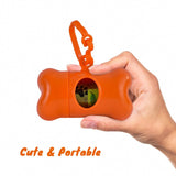 LIVINGTODAY Pet Dog Poop Dispenser and 15 Biodegradable Unscented Waste Bags - 45-Degree Angle