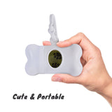 LIVINGTODAY Pet Dog Poop Dispenser and 45 Biodegradable Unscented Waste Bags - Top-Down View