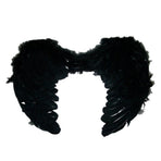 Large feather angel wings assorted colours - Black