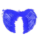 Large feather angel wings assorted colours - Blue - Top-Down View