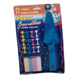 4 Sets of Party candles with Cake server sets - Front View