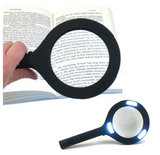 LED Magnifying Glass with COB Light-250 Lumens Glass Lens Ergonomic Handle - Top-Down View
