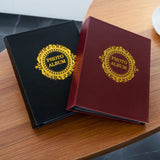 Classic photo album 200 Pcs 4x6 photos Red and Black - Black - Side View