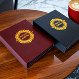 Classic photo album 200 Pcs 4x6 photos Red and Black - Red - Front View