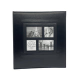 Extra Large 600-Pocket Leather Photo Album - Beige - Side View