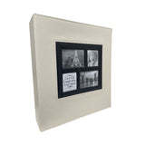 Extra Large 600-Pocket Leather Photo Album - Beige - Top-Down View