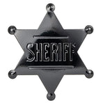METAL SHERIFF BADGE ASSORTED COLOURS - Black