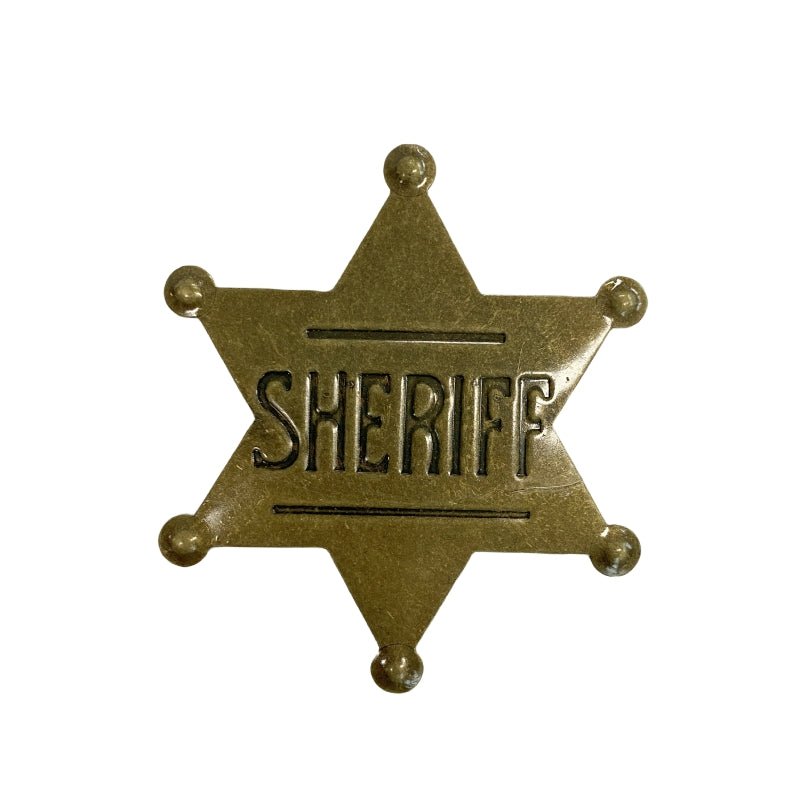 METAL SHERIFF BADGE ASSORTED COLOURS - Black