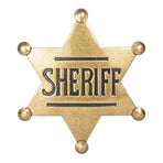 METAL SHERIFF BADGE ASSORTED COLOURS - Bronze
