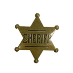 METAL SHERIFF BADGE ASSORTED COLOURS - Bronze