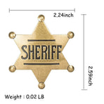 METAL SHERIFF BADGE ASSORTED COLOURS - Bronze