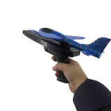 2x Ejection Foam Plane Toy Outdoor Sport with Light Safe for Children Birthday Gift - Side View