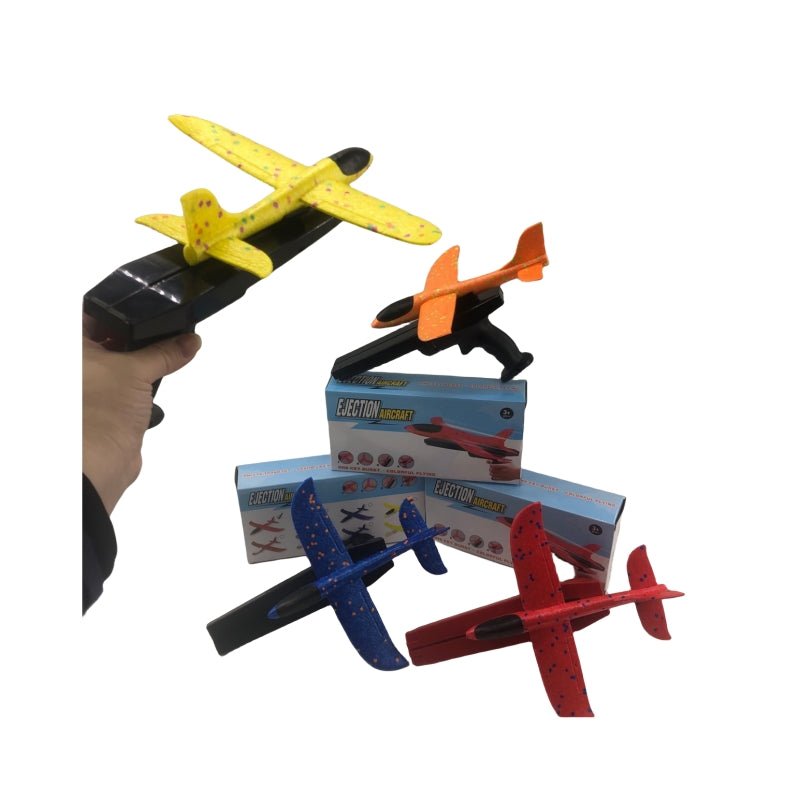 2x Ejection Foam Plane Toy Outdoor Sport with Light Safe for Children Birthday Gift