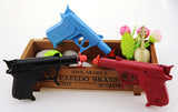 2 PCs of Diecast metal spud gun pack red + black - 2 Red - Top-Down View