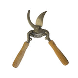 Curved Pruning Shears | Wooden Handle - Side View
