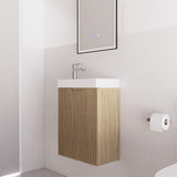 450*250*550mm Vienna American Oak Wall Hung Mini Vanity - Side View