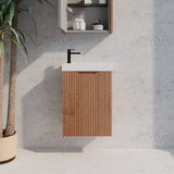 450*250*553mm Vienna Solid Timber Wall Hung Mini Vanity For Small Bathroom - Front View