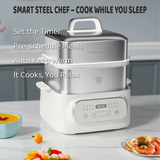 Hoper Layer Multifunctional Three-layer Stainless Steel Steamer AU Modeal - Front View