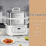 Hoper Layer Multifunctional Three-layer Stainless Steel Steamer AU Modeal - Low Angle