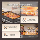 HOPER LAYER Electric Hot Pot 6L ??Multifunctional Nonstick Cooker with Grill, Boil, Simmer & Fry Modes 2000W Power, Square Removable Pot