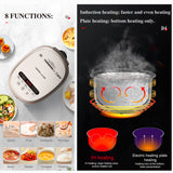 Hoper Layer 4L Electric Rice Cooker IH Heating Zero Coating Non-stick Technology - Side View