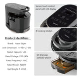 Hoper Layer Multi-functional 2 in 1 air fryer & smokeless BBQ grill  KZ-50 - Extra Image