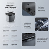 Hoper Layer Circulating Heating Foot SPA Bath Massager Dry and Wet Dual-use WS-15 - Side View