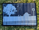 Country Grey 3m x 1.8m recycled mat - Top-Down View