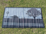 Country Grey 5m x 2.4m recycled poly mat - Top-Down View