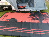 Country Orange 3m x 1.8m recycled poly mat - Front View