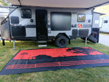 Country Orange 4m x 2.4m recycled poly mat - Front View